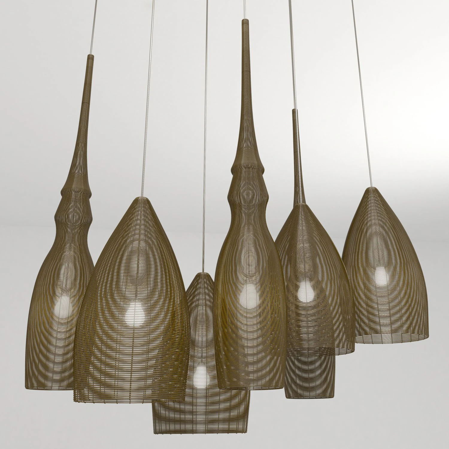 wire pendant light 3D Model .c4d .max .obj .3ds .fbx .stl .blend 