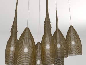 wire pendant light 3D Model