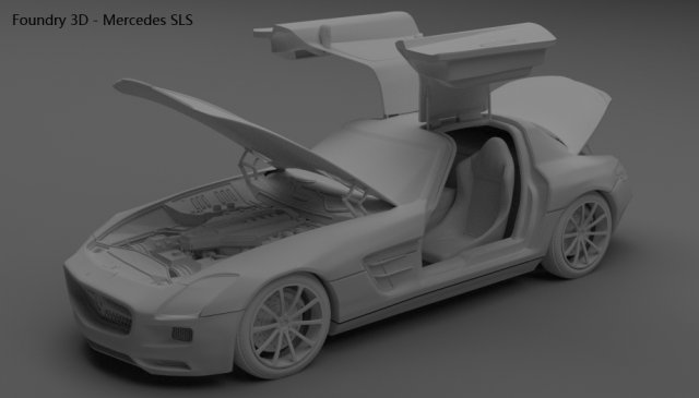 2012 mercedes benz sls 3D Model .c4d .max .obj .3ds .fbx .stl .blend