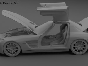 2012 mercedes benz sls 3D Model