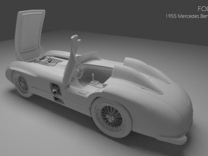 1955 mercedes benz 300slr Modello 3D