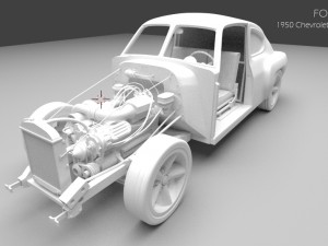 1950 chevrolet fleetline 3D Model