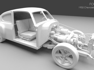 1950 chevrolet fleetline 3D Model