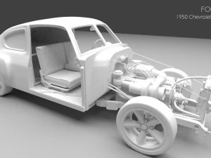 1950년형 시보레 플릿라인 3D 모델