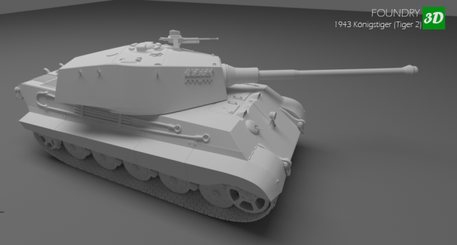 1943 konigstiger tiger 2 tank 3D Model .c4d .max .obj .3ds .fbx .stl .blend 