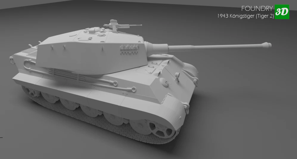 1943 konigstiger tiger 2 tank 3D Model .c4d .max .obj .3ds .fbx .stl .blend 