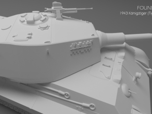 1943 konigstiger tiger 2 tank 3D Model