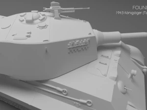 1943 konigstiger tiger 2 tank 3D Model