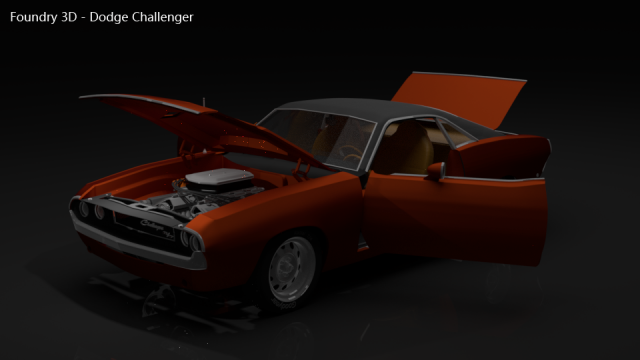 dodge challenger 3D Модель .c4d .max .obj .3ds .fbx .stl .blend 