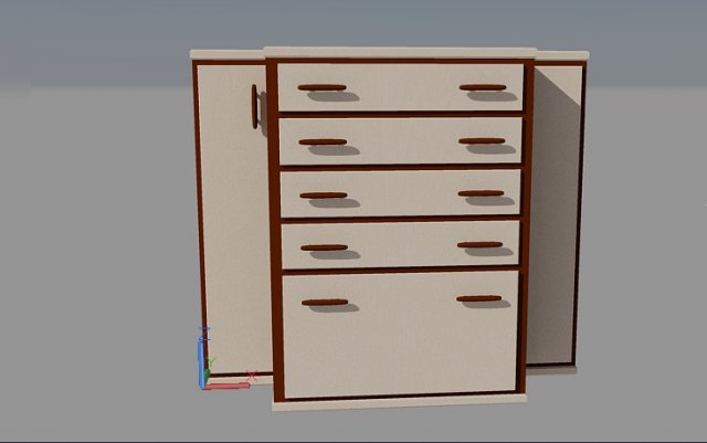 chest of drawers 3D Model .c4d .max .obj .3ds .fbx .stl .blend 
