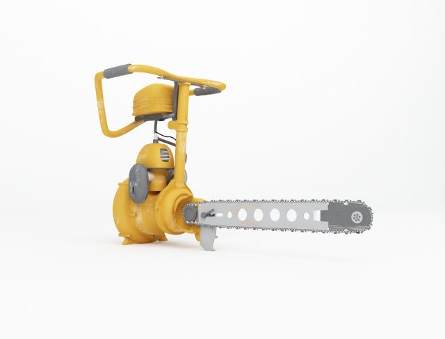 russian chainsaw druzba-2 3D Model .c4d .max .obj .3ds .fbx .stl .blend 