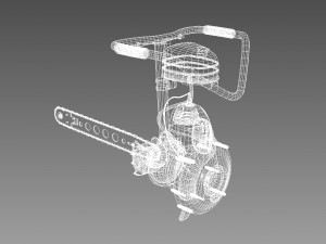 russian chainsaw druzba-2 3D Model