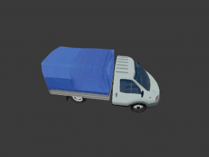 gaz3302 lowpoly model Modello 3D