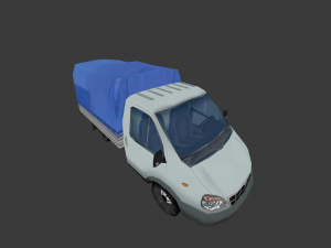 gaz3302 lowpoly model Modello 3D