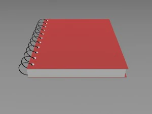 red notebook with 100 pages 3D Model