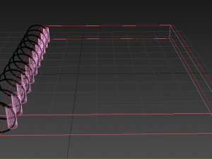 red notebook with 100 pages 3D Model