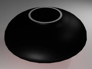black bowl with red inside 3D Model