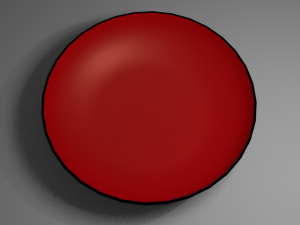 black bowl with red inside 3D Model