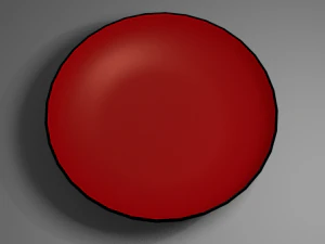 black bowl with red inside 3D Model