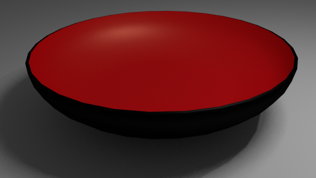 black bowl with red inside 3D Model .c4d .max .obj .3ds .fbx .stl .blend 