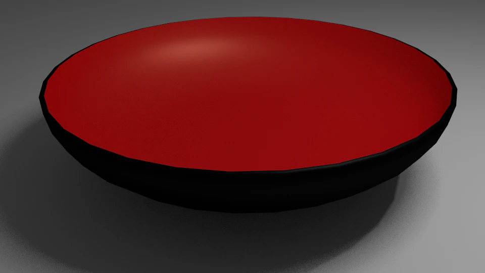 black bowl with red inside 3D Model .c4d .max .obj .3ds .fbx .stl .blend