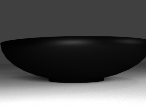 black bowl with red inside 3D Model