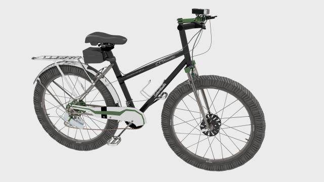 mountain bicycle 15 speed 3D Modell .c4d .max .obj .3ds .fbx .stl .blend 