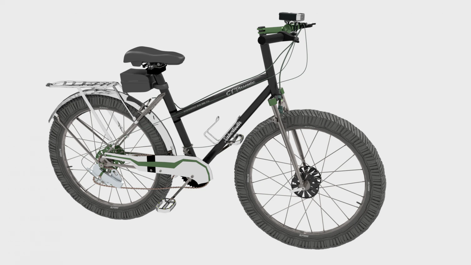 mountain bicycle 15 speed 3D Model .c4d .max .obj .3ds .fbx .stl .blend 