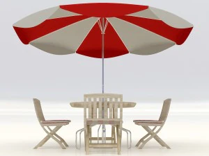 umbrella seating 3D Model