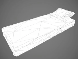 old prison bed pbr vr - ar - low-poly 3D Model