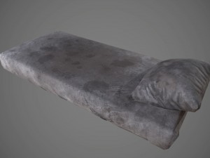 old prison bed pbr vr - ar - low-poly Modello 3D