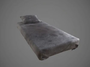 old prison bed pbr vr - ar - low-poly 3D Model