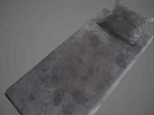 old prison bed pbr vr - ar - low-poly 3D Model