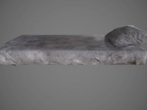 old prison bed pbr vr - ar - low-poly Modello 3D