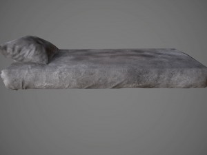 old prison bed pbr vr - ar - low-poly Modello 3D