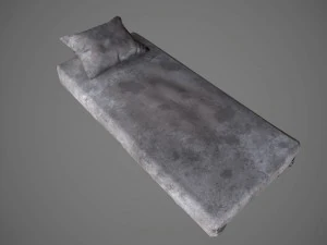 old prison bed pbr vr - ar - low-poly 3D Model