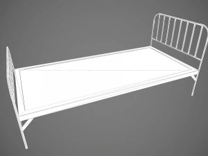 old prison bed pbr vr - ar - low-poly 3D Model