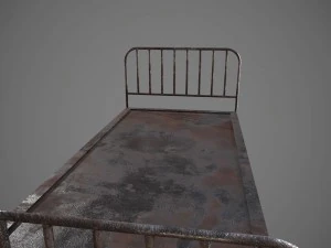 old prison bed pbr vr - ar - low-poly 3D Model