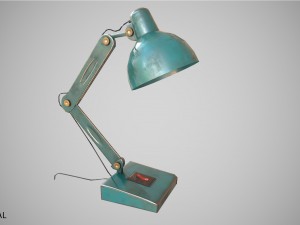 low poly desk lamp pbr vr - ar - low-poly 3Dモデル