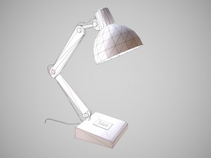 low poly desk lamp pbr vr - ar - low-poly 3D Model