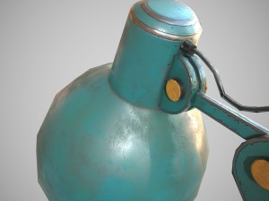 low poly desk lamp pbr vr - ar - low-poly 3D Model