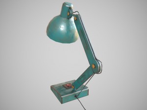 low poly desk lamp pbr vr - ar - low-poly 3D Model