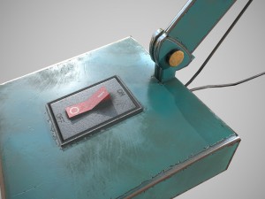low poly desk lamp pbr vr - ar - low-poly 3D Model
