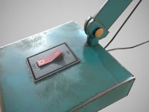 low poly desk lamp pbr vr - ar - low-poly 3D Model
