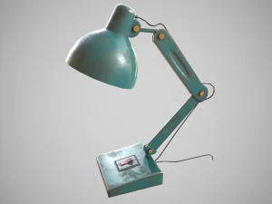 low poly desk lamp pbr vr - ar - low-poly 3D Model