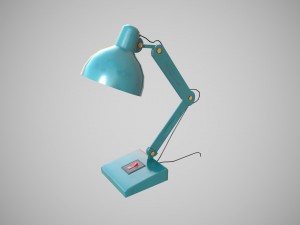 low poly desk lamp pbr vr - ar - low-poly 3D Model
