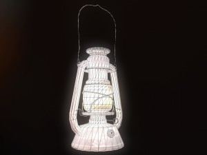low poly old lantern lamp pbr vr - ar - low-poly 3D Модель