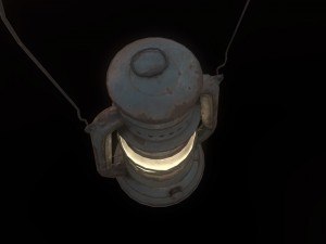 low poly old lantern lamp pbr vr - ar - low-poly 3D Модель