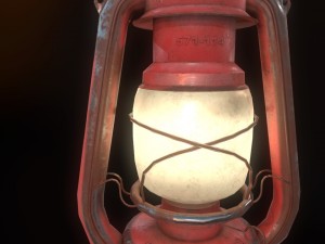 low poly old lantern lamp pbr vr - ar - low-poly 3D Модель