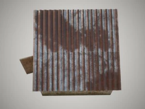 low poly small wooden cabin shed pbr vr - ar - low-poly 3D Model